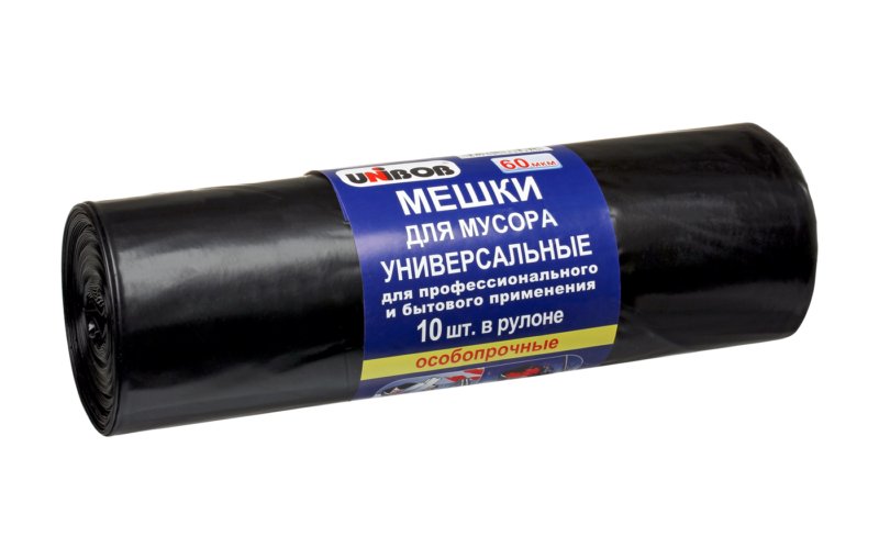 Мешок для мусора 220л Unibob 90×130 см 60мкм, чёрный